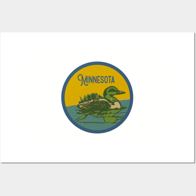 Minnesota Vintage Decal Wall Art by zsonn